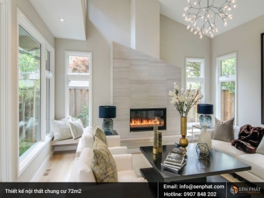Gợi ý mẫu thiết kế nội thất chung cư 72m2 ĐẲNG CẤP, TIỆN NGHI