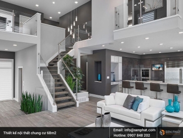 Thiết kế phong cách HIỆN ĐẠI với căn hộ 68m2