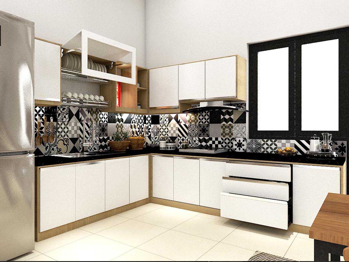 mau thiet ke noi that phong bep chung cu 90m2