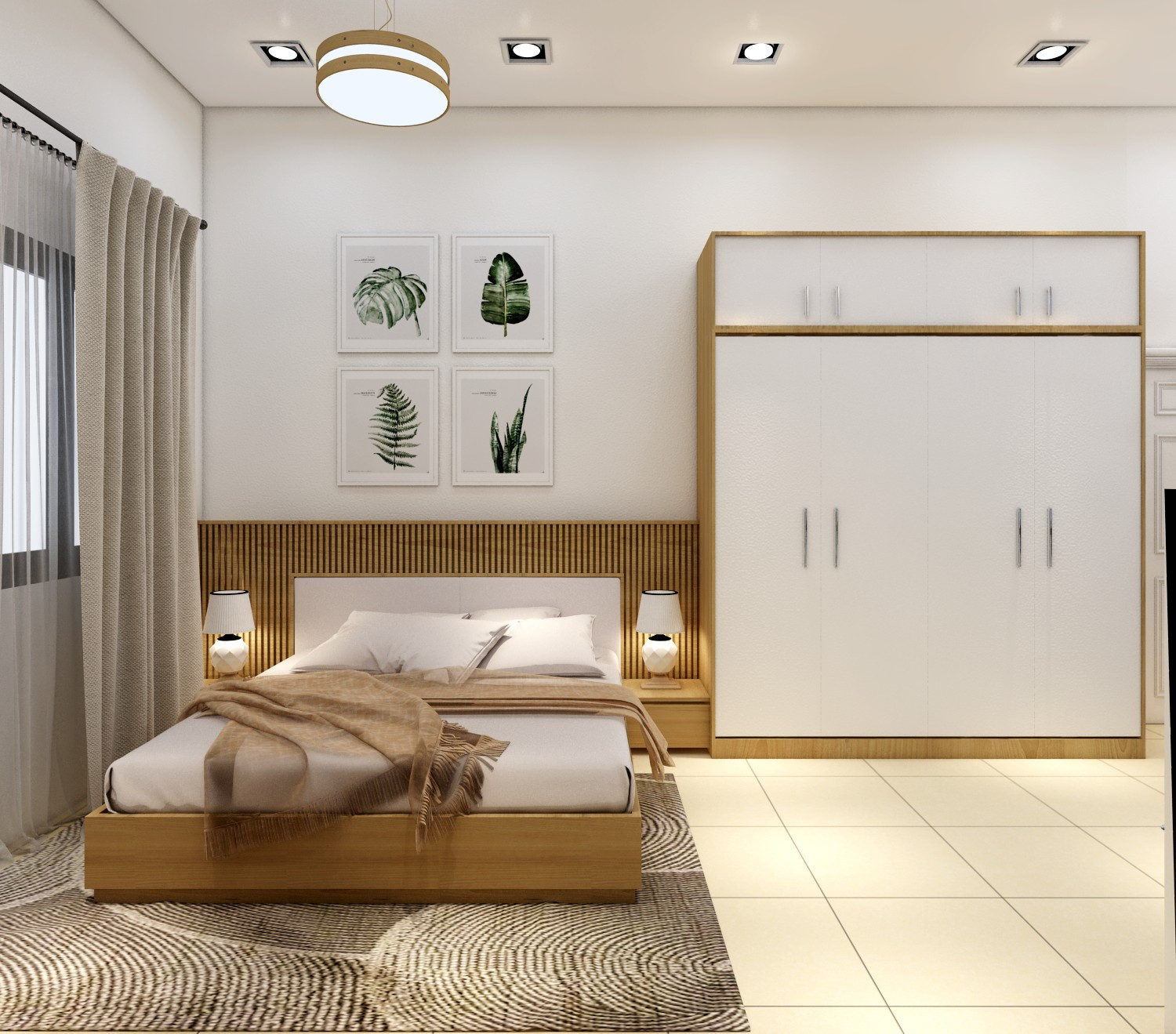Mẫu thiết kế nội thất phòng ngủ chung cư 90m2 Mẫu thiết kế nội thất phòng ngủ chung cư 90m2