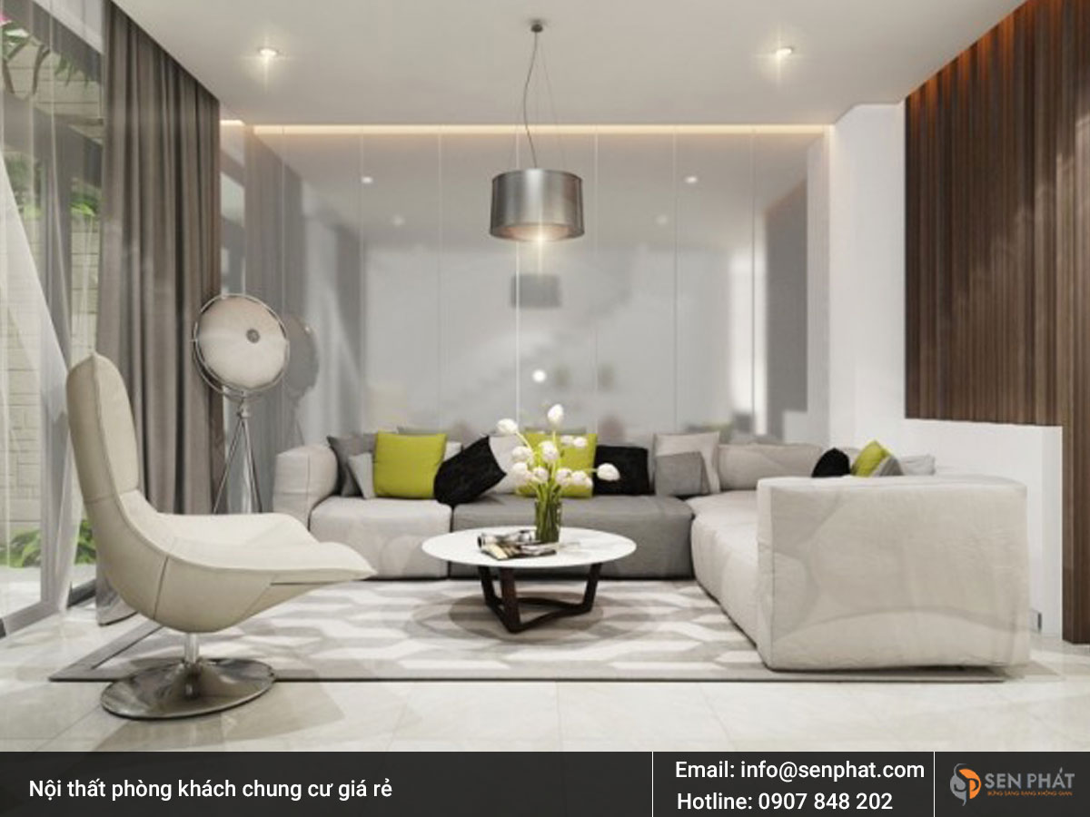 Nội thất phòng khách chung cư giá rẻ