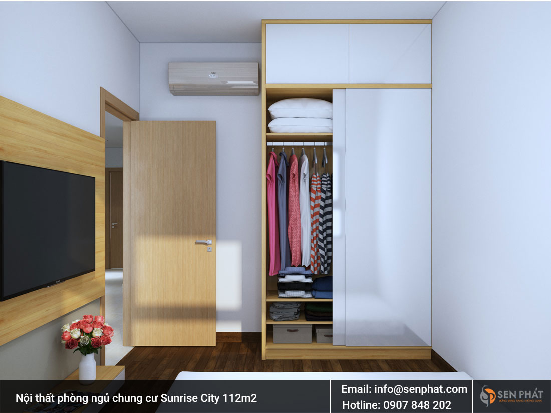 Nội thất phòng ngủ chung cư Sunrise City 112m2