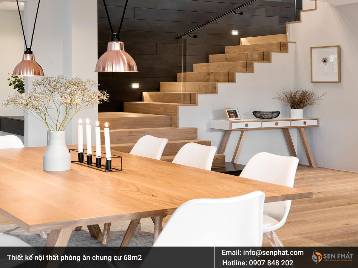 Thiết kế nội thất phòng ăn chung cư 68m2 Thiết kế nội thất phòng ăn chung cư 68m2