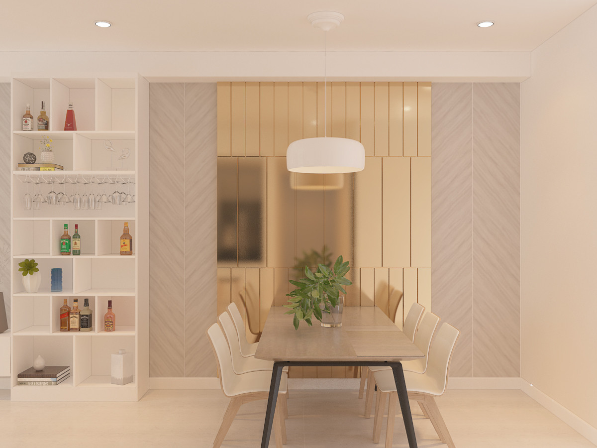Thiết kế nội thất phòng ăn chung cư 95m2