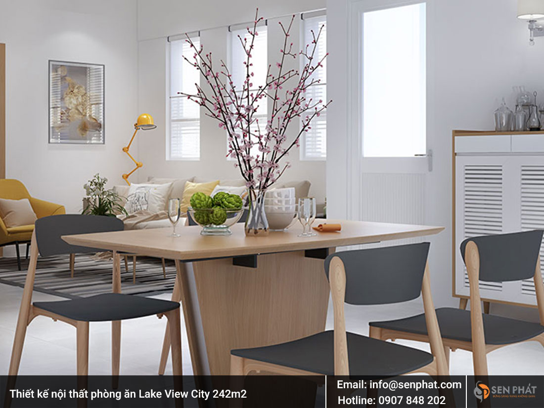 Thiết kế nội thất phòng ăn Lake View City 242m2