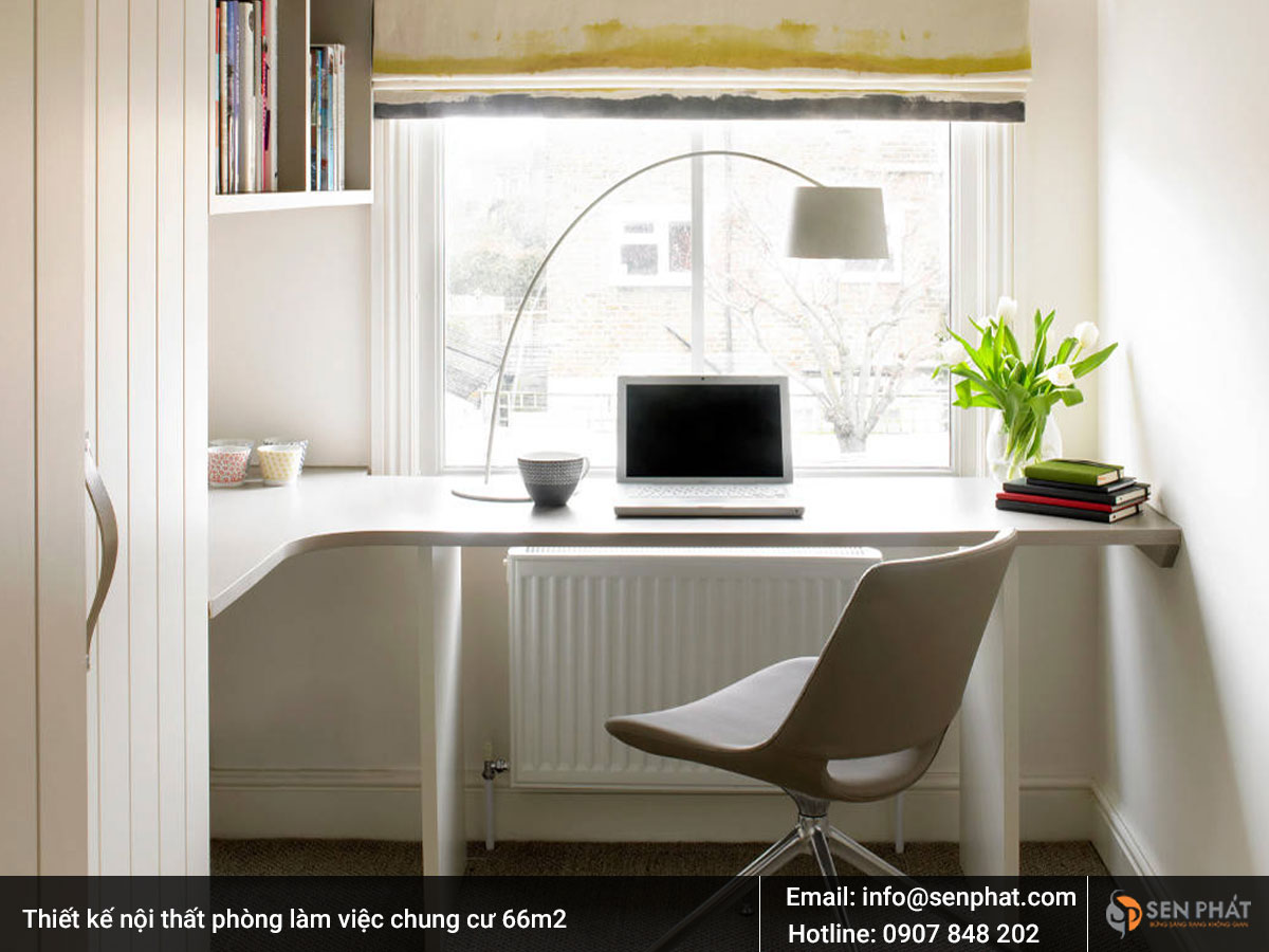 Thiết kế nội thất phòng làm việc chung cư 66m2
