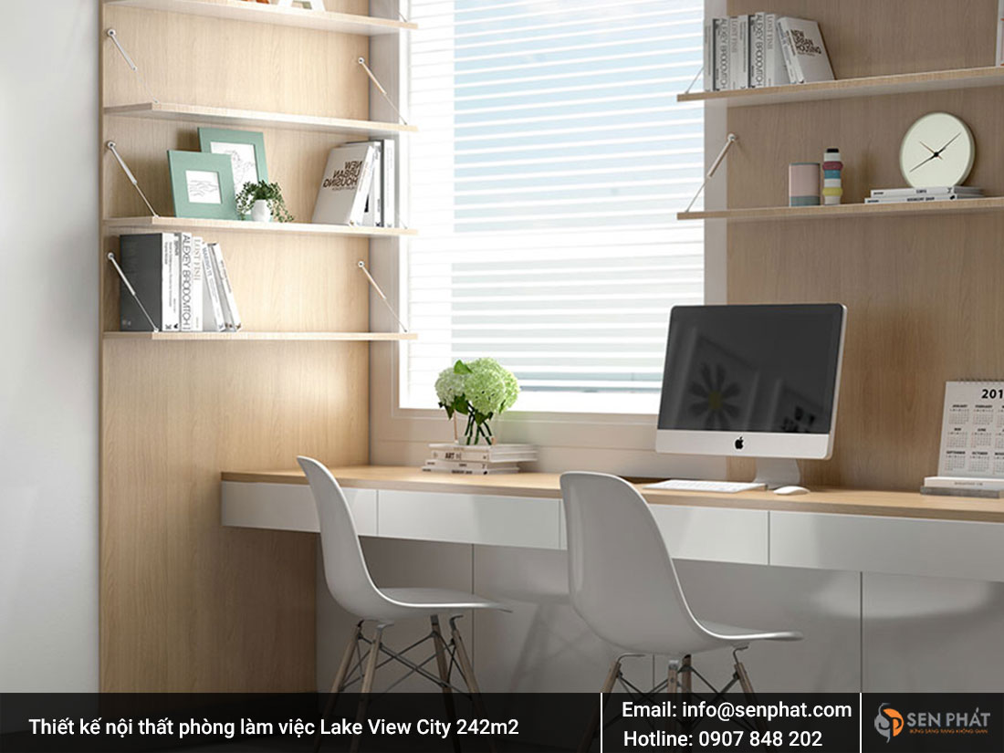 Thiết kế nội thất phòng làm việc Lake View City 242m2