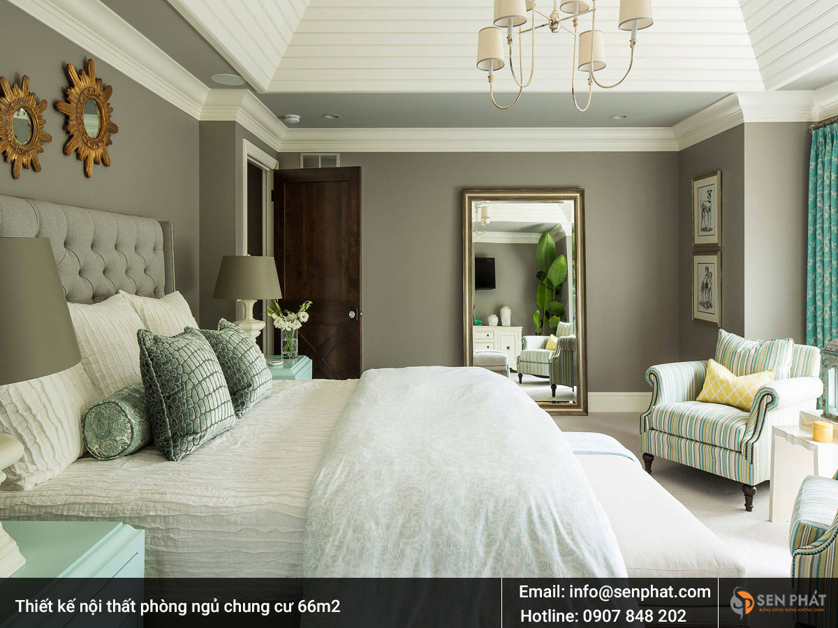 Thiết kế nội thất phòng ngủ chung cư 66m2