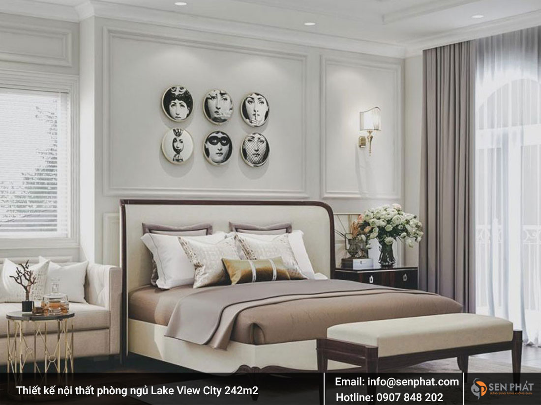 Thiết kế nội thất phòng ngủ Lake View City 242m2