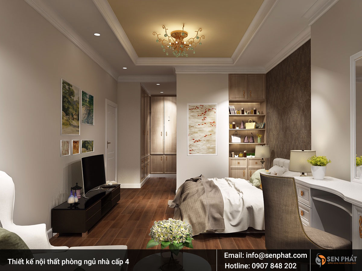 Thiết kế nội thất phòng ngủ nhà cấp 4