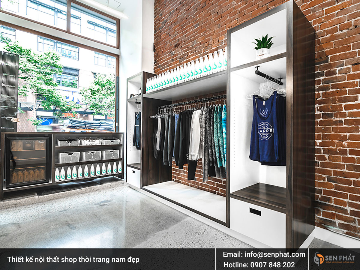 Thiết kế nội thất shop thời trang nam đẹp Thiết kế nội thất shop thời trang nam đẹp