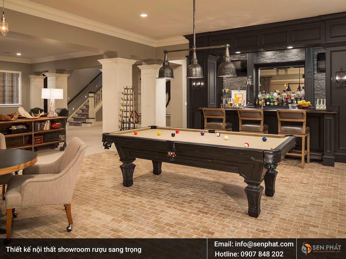Thiết kế nội thất showroom rượu sang trọng