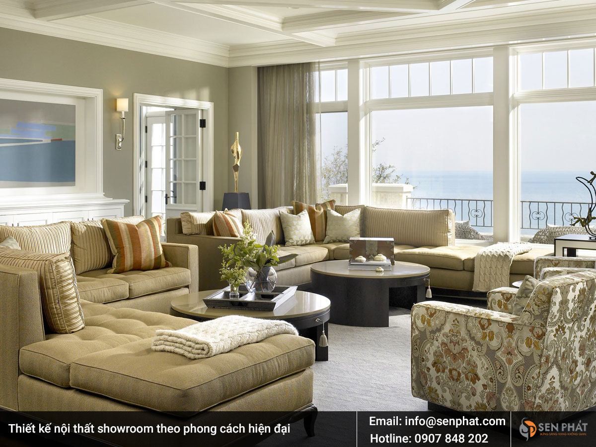 Thiết kế nội thất showroom theo phong cách hiện đại