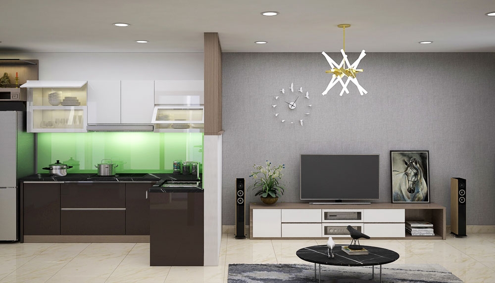 Thiết kế nội thất căn hộ chung cư 85m2 TĐH Quận 9