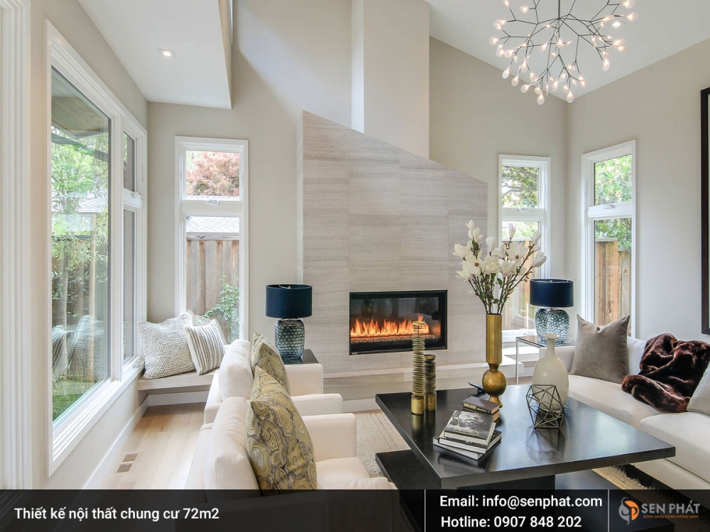 Gợi ý mẫu thiết kế nội thất chung cư 72m2 ĐẲNG CẤP, TIỆN NGHI