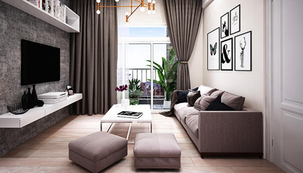 Thiết kế nội thất căn hộ 65 m2 Hưng Ngân Garden Quận 12